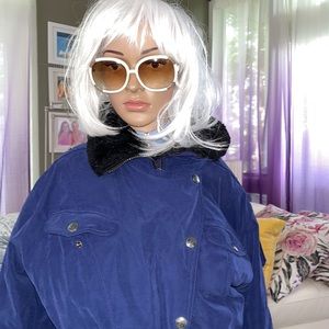 Chloe Round Sunglasses White Frames Amber Gradient Lenses